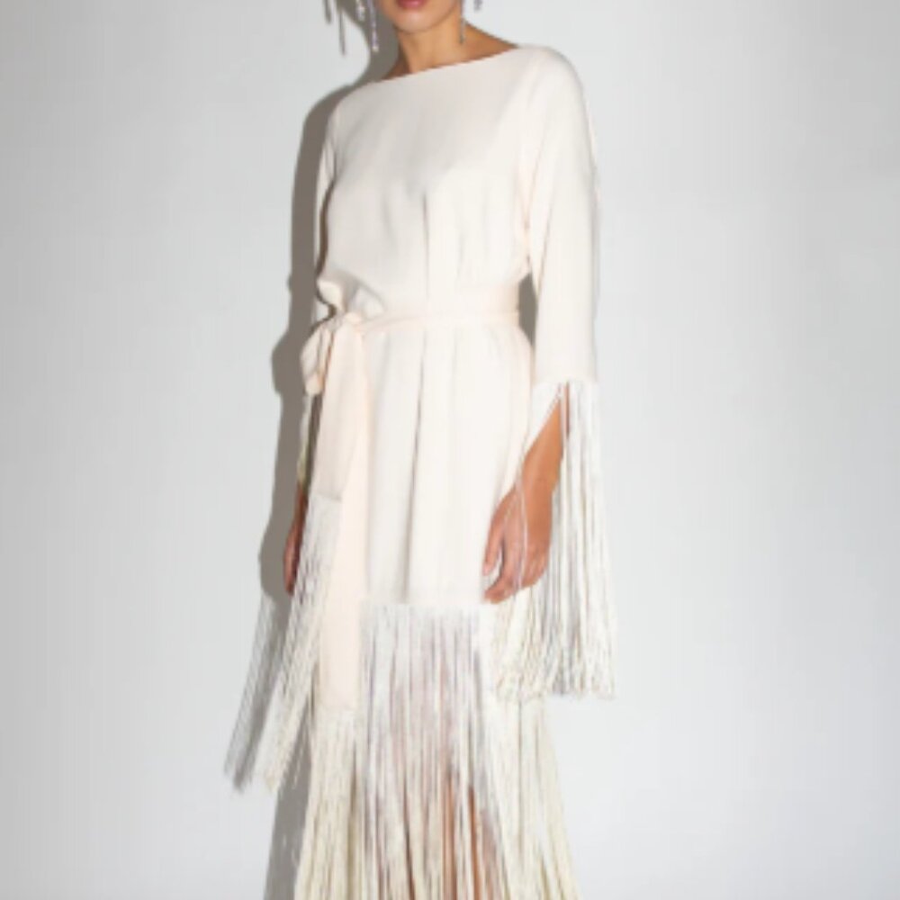 Mr Larkin Orella Tassel Dress, Ivory - Picture 5 of 10